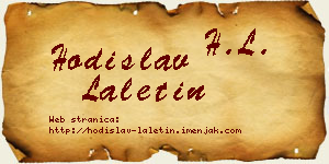Hodislav Laletin vizit kartica